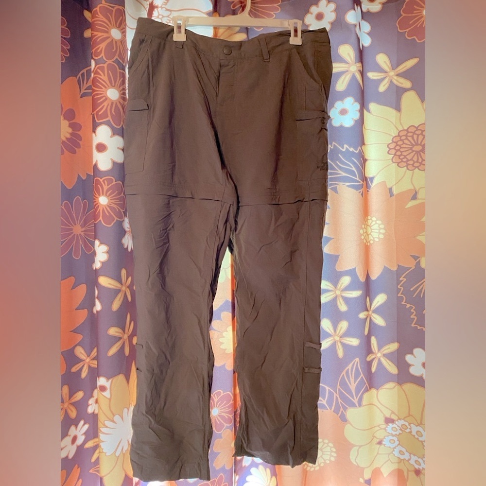 Women’s North Face grey/brown hiking pants (zip away into shorts)